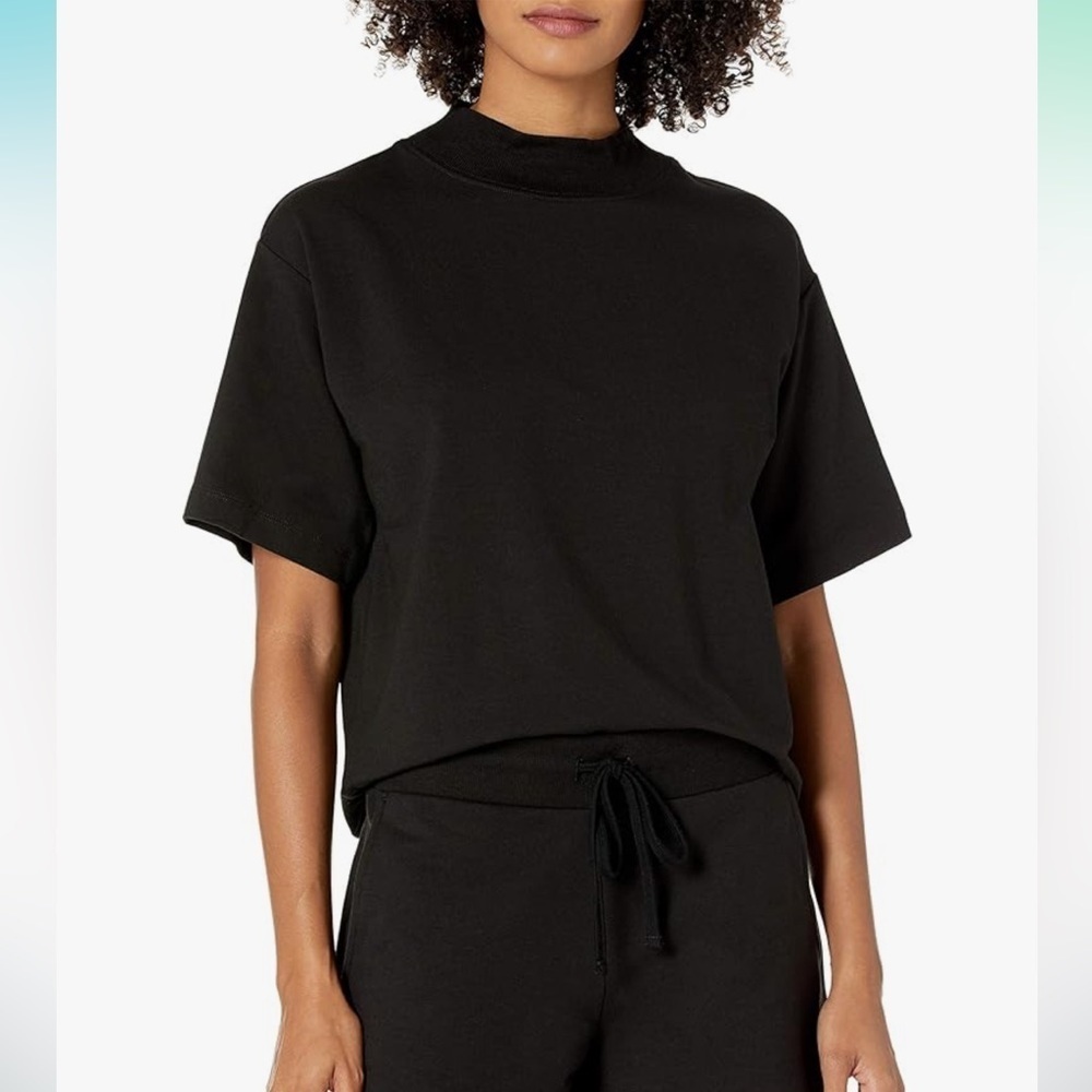 NWT Mockneck Drop Shoulder T-Shirt